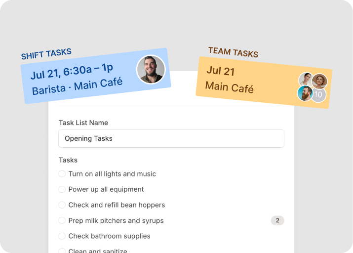 Create task list in Camelo app
