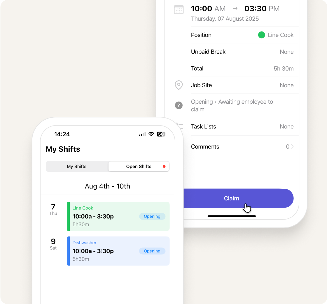 Scheduling software section